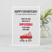 Gelukkige Vaderdag stiefvader grappige kaart voor (Staand voorkant)