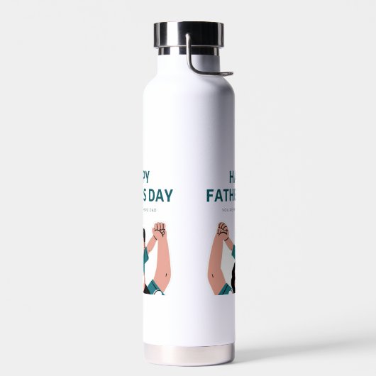 Gelukkige Vaderdag - Superheld Dad Water Bottle Waterfles (Links)