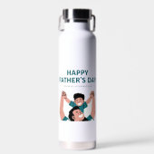 Gelukkige Vaderdag - Superheld Dad Water Bottle Waterfles (Voorkant)