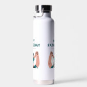 Gelukkige Vaderdag - Superheld Dad Water Bottle Waterfles (Rechts)