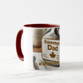Gelukkige Vaderdag "Sweetest Dad" Custom Mok (Voorkant links)