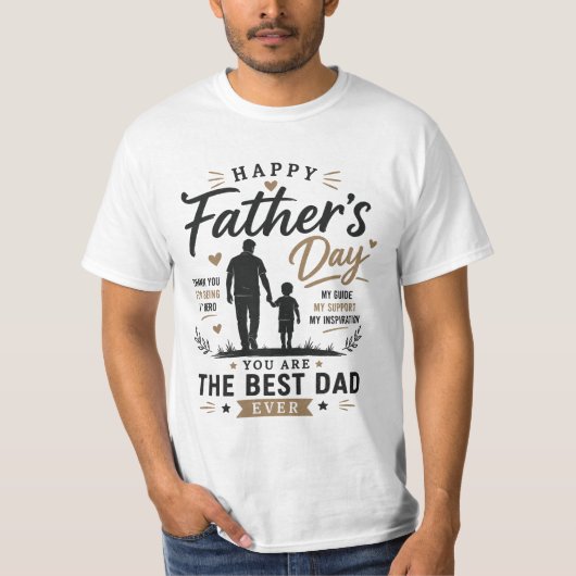 Gelukkige Vaderdag T-shirt (Voorkant)