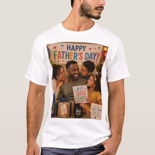 Gelukkige vaderdag t-shirt (Voorkant)