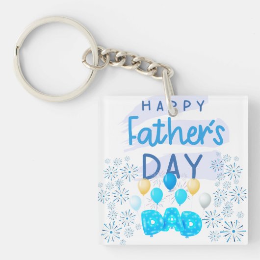 "Gelukkige Vaderdag, Vader: een viering van liefde Sleutelhanger (voorkant)