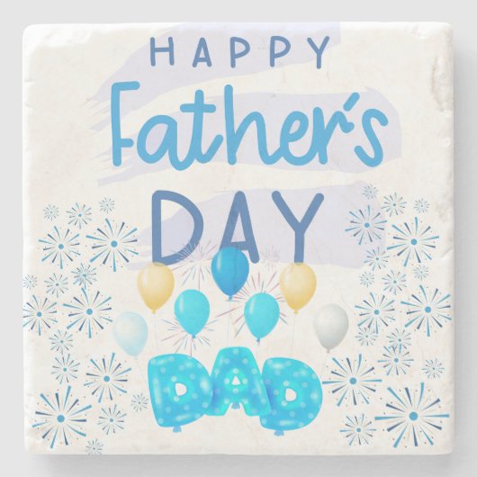 "Gelukkige Vaderdag, Vader: een viering van liefde Stenen Onderzetter (Voorkant)