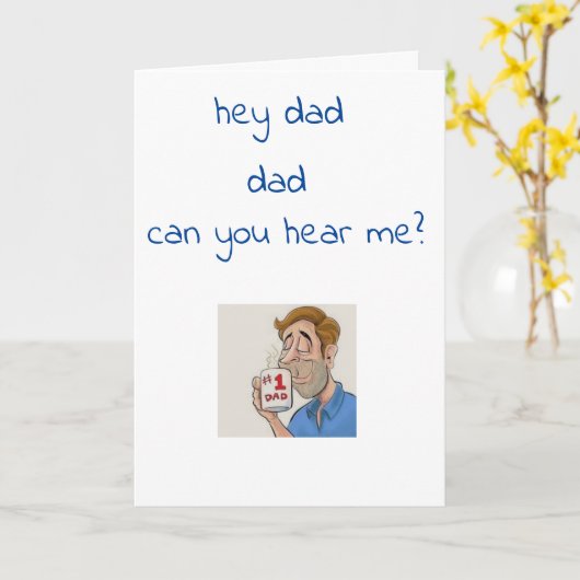 ***GELUKKIGE VADERDAG*** VADER NEGEERT ME? KAART (Gele Bloem)