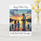 Gelukkige Vaderdag Vader & Opa gepersonaliseerd Kaart (Gele Bloem)