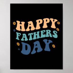 Gelukkige Vaderdag Vaderdag van Zoon Dochter Poster