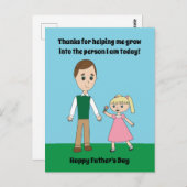 Gelukkige Vaderdag van Daughter Personalize Briefkaart (Voorkant / Achterkant)