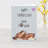 Gelukkige Vaderdag van De Hond Jij bent Pawsome Po Kaart (Gele Bloem)