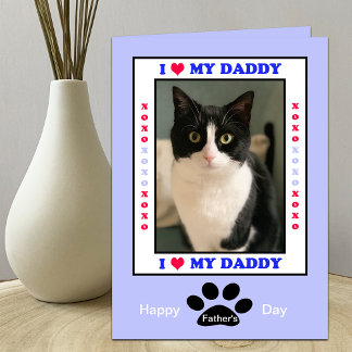 Gelukkige Vaderdag van de Kat — Uw Foto Kaart