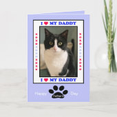 Gelukkige Vaderdag van de Kat — Uw Foto Kaart (Voorkant)