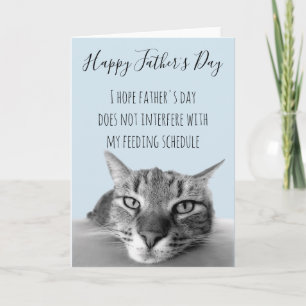 Gelukkige Vaderdag Van Kat Tot Menselijke Humor Kaart