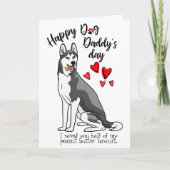 Gelukkige Vaderdag van uw Siberische Husky Dog Kaart (Voorkant)