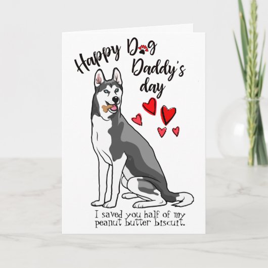 Gelukkige Vaderdag van uw Siberische Husky Dog Kaart (Voorkant)