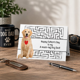 Gelukkige Vaderdag Verbazingwekkende Hond Papa Aan Feestdagen Kaart