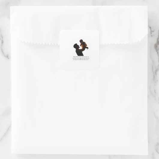 Gelukkige Vaderdag Vierkante Sticker (Tas)
