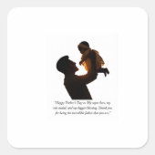 Gelukkige Vaderdag Vierkante Sticker (Voorkant)