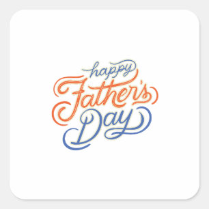 Gelukkige Vaderdag Vierkante Sticker