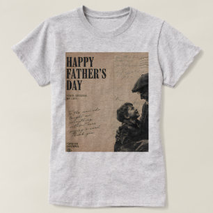 Gelukkige Vaderdag Vintage brief en opa T-shirt