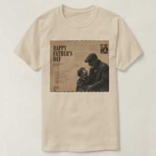 Gelukkige Vaderdag Vintage brief en opa T-shirt