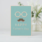 Gelukkige Vaderdag Vintage Minimalistische Retro Kaart (Staand voorkant)