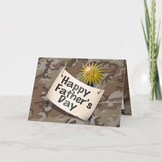 Gelukkige vaderdag voor mijn #1 Pap Kaart (Voorkant)