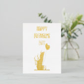 Gelukkige Vaderdag Vossen Vader Pappie Cadeau Vos Folie Uitnodiging Briefkaart (Staand Voorkant)