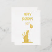 Gelukkige Vaderdag Vossen Vader Pappie Cadeau Vos Folie Uitnodiging Briefkaart (Voorkant / Achterkant)