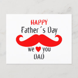 gelukkige vaderdag we houden van je papa briefkaart