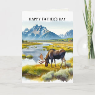 Gelukkige Vaderdag Wildlife Eland  Wenskaart Kaart