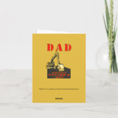 Gelukkige Vaderdag Zware Apparatuur Bouwer Papa Kaart (Achterkant)