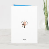 Gelukkige Vaderdag Zwarte Kat met Das  Feestdagen Kaart (Achterkant)