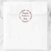 Gelukkige Vaders Dag Blauwe Bloemen Bloemen Bloeme Ronde Sticker (Tas)