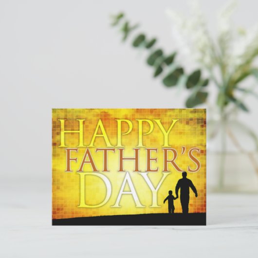 gelukkige vaders dag briefkaart (Staand voorkant)