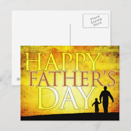 gelukkige vaders dag briefkaart (Voorkant / Achterkant)