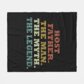 Gelukkige vaders dag cadeau ideeën beste gastheer  fleece deken (Voorkant (Horizontaal))