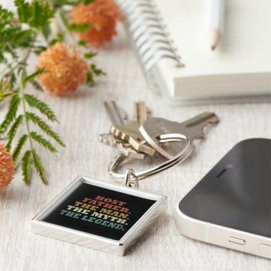 Gelukkige vaders dag cadeau ideeën beste gastheer  sleutelhanger (Zijkant)