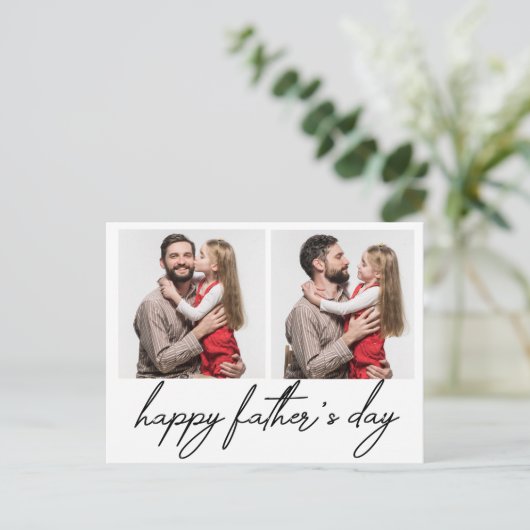 gelukkige vaders dag , feestdag twee foto ' s coll briefkaart (Staand voorkant)