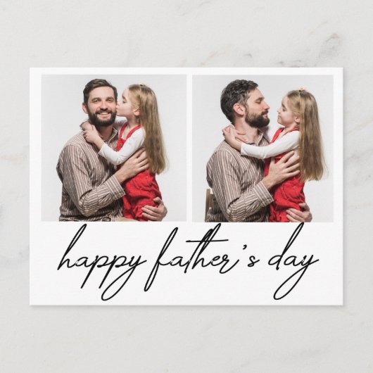gelukkige vaders dag , feestdag twee foto ' s coll briefkaart (Voorkant)