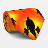 gelukkige vaders dag mannen stropdas (Opgerold)