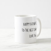 gelukkige vaders dag wil leuke kalligrafie koffiemok (Voorkant rechts)