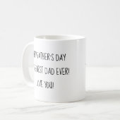 gelukkige vaders dag wil leuke kalligrafie koffiemok (Voorkant links)