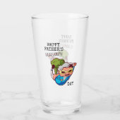 Gelukkige Vader's Scheetdag Grappige Scheetgrap Glas (Achterkant)