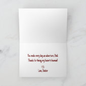 Gelukkige vader's vader van huisdier gevouwen vaka feestdagen kaart (Binnen)