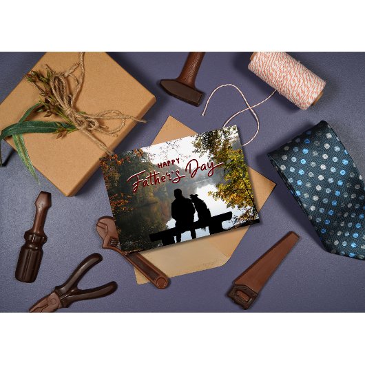 Gelukkige vader's vader van huisdier gevouwen vaka feestdagen kaart