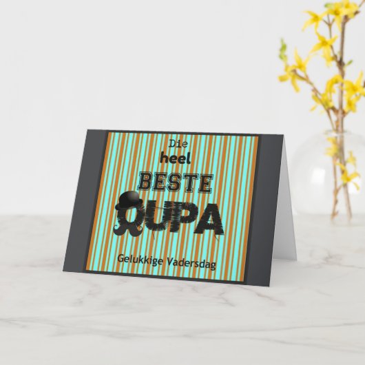 Gelukkige Vadersdag Oupa Kaart (Gele Bloem)