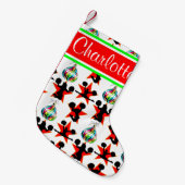 GELUKKIGE VAKANTIE CHEERLEADER GEPERSONALISEERDE S KLEINE KERSTSOK (Voorkant (Hangend))