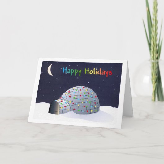 Gelukkige vakantie-Iglo Feestdagen Kaart (Voorkant)