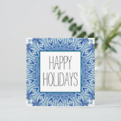 Gelukkige vakantiekaarten blauw (Staand voorkant)